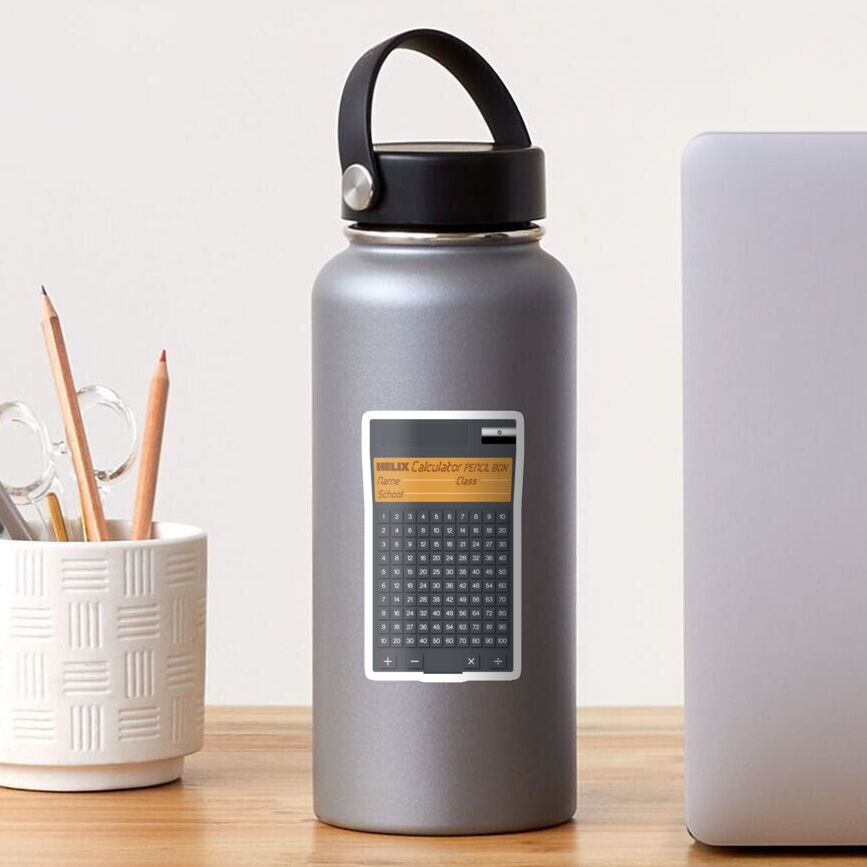 NDVH Calculator Pencil Box Sticker