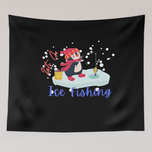 Item preview, Lets Go Ice Fishing Penguin -Nothing Beats a Day on the Ice! -Cool Ice Fishing designed and sold by Red-ElYoubi.
