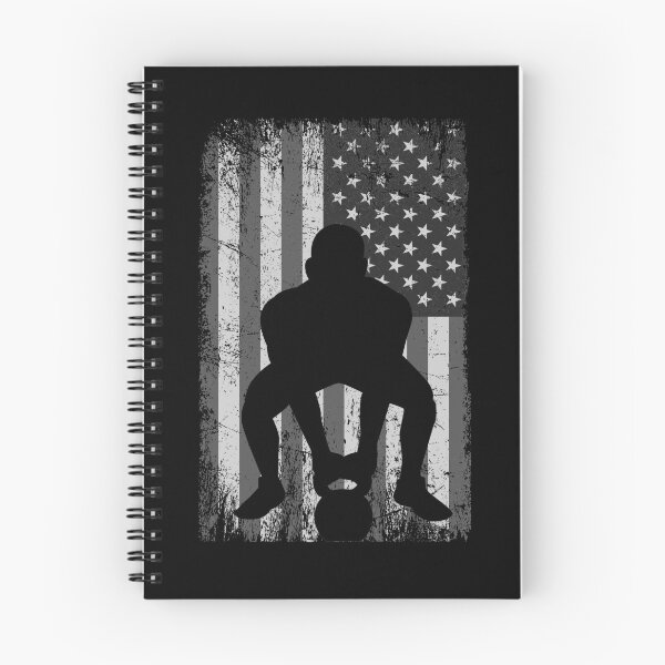 Item preview, CrossFit Kettle Bell  USA American Patriotic Flag - b&w designed and sold by epicmarketing.