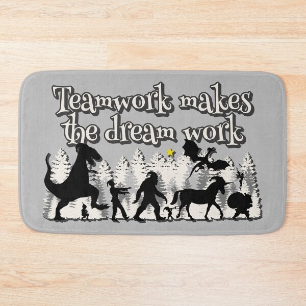 Item preview, Santa's Dream Team, Teamwork Makes The Dream Work, Santa And Friends Fun Xmas Design For Mythical Creature Believers designed and sold by TrulyEpoque.