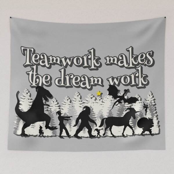 Item preview, Santa's Dream Team, Teamwork Makes The Dream Work, Santa And Friends Fun Xmas Design For Mythical Creature Believers designed and sold by TrulyEpoque.