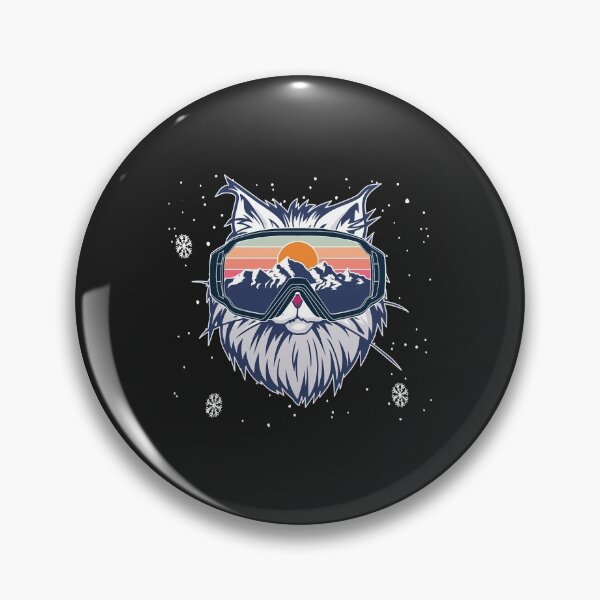 Item preview, Funny Snowboarding Kitty Cat Skiing Goggles Winter Mountains designed and sold by AnitaJGreenspan.