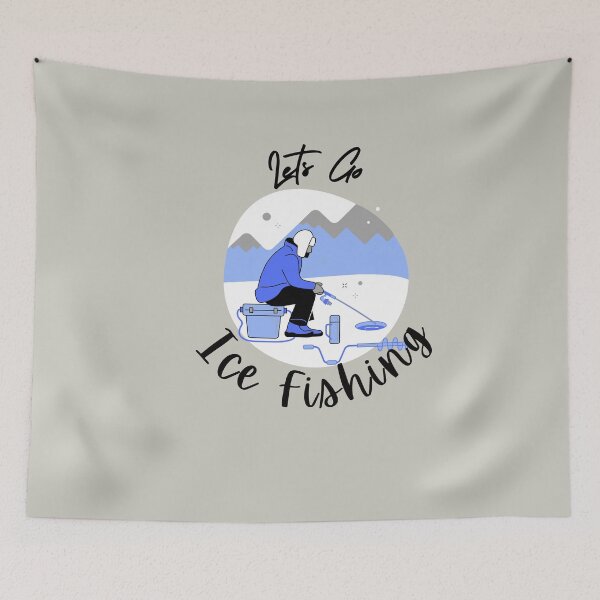 Item preview, Its Time To Go Ice Fishing -Nothing Beats a Day on the Ice! -Cool Ice Fishing designed and sold by Red-ElYoubi.