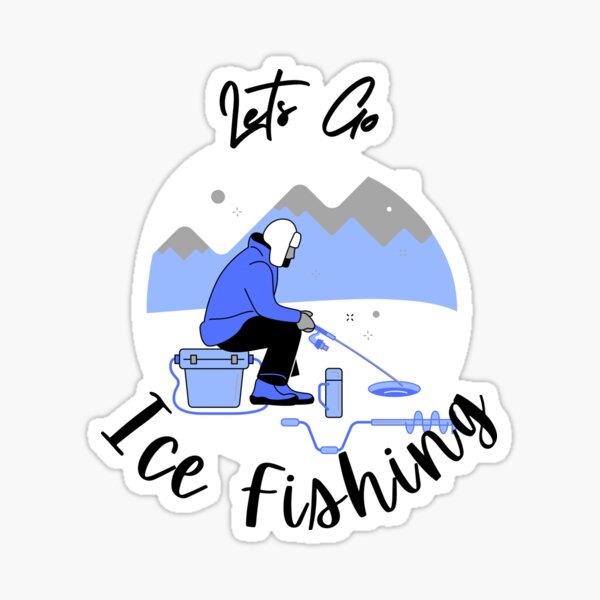 Ice Fishing Fishing Decals wholesale lot of (10) stickers,large 6-12