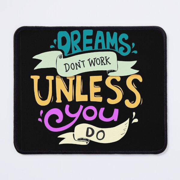 Item preview, Dreams don't work unless you do typography design quote designed and sold by VinCut.