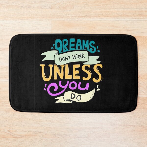 Item preview, Dreams don't work unless you do typography design quote designed and sold by VinCut.