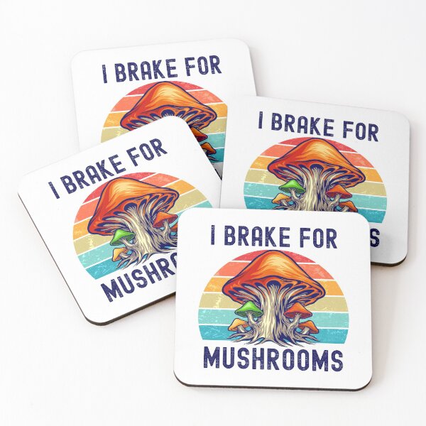Item preview, I Brake For Mushrooms Retro designed and sold by DAFIN.