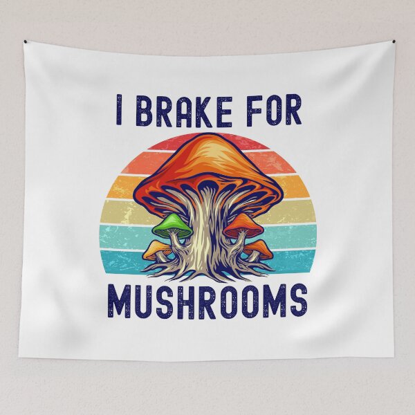Item preview, I Brake For Mushrooms Retro designed and sold by DAFIN.