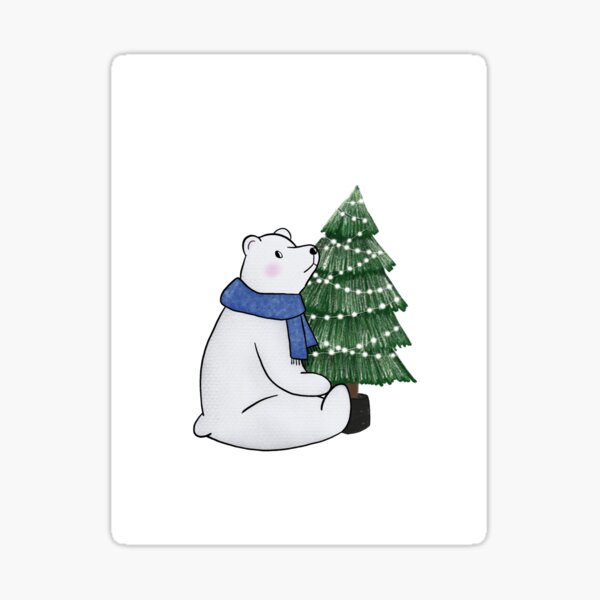 Christmas polar bear Sticker