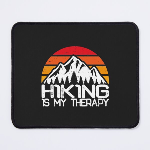 Item preview, Hiking Is My Therapy Funny Hiking Camping Retro Sunset Hiker designed and sold by AnitaJGreenspan.