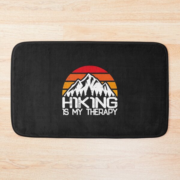 Item preview, Hiking Is My Therapy Funny Hiking Camping Retro Sunset Hiker designed and sold by AnitaJGreenspan.