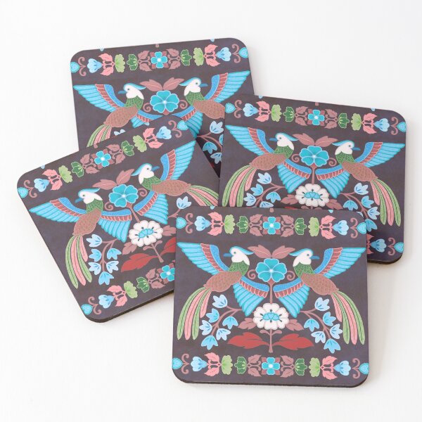 Item preview, Kimono Birds - cobalt designed and sold by AprilAppleArt.