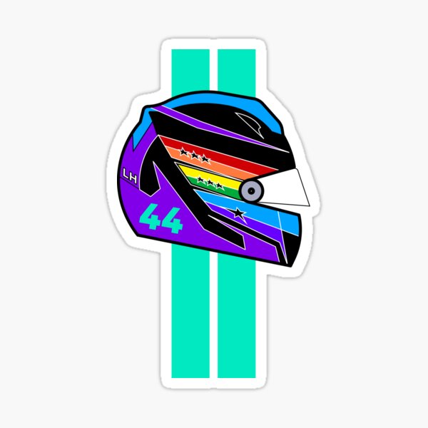 "Lewis Hamilton helmet" Sticker for Sale by F1artfans | Redbubble