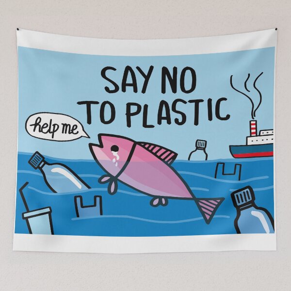 Item preview, SAY NO TO PLASTIC designed and sold by MadebyTommy.