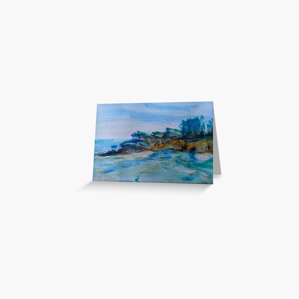 1000 Days of painting at Boiling Bay - acrylic on paper Greeting Card