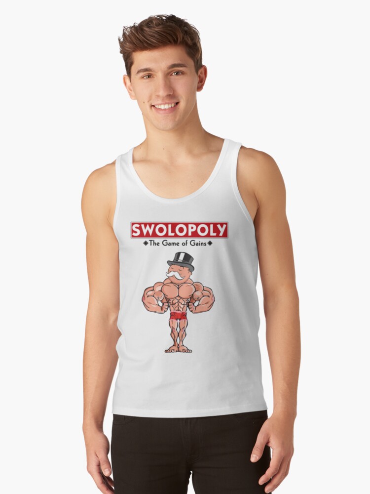 Thumbnail 1 of 3, Tank Top, Swolopoly: The Game of Gains designed and sold by Alpha Nerdy.