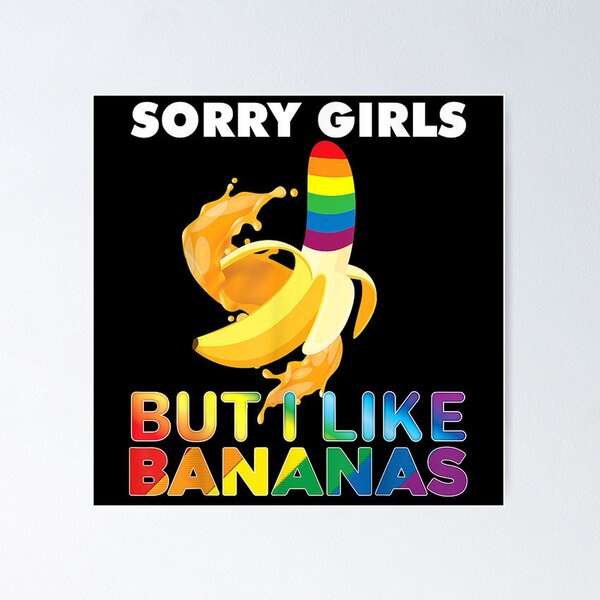 I Love Bananas - Funny Banana  Poster for Sale by MihailRailean