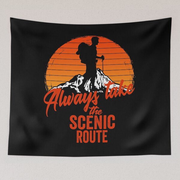 Item preview, Always take the scenic route-hiking. designed and sold by DesignedBySnip.