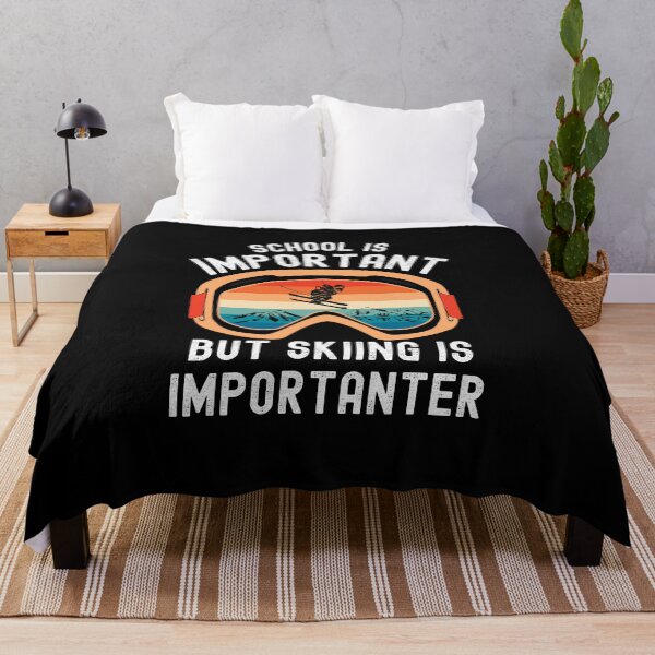 Item preview, School Is Important But Skiing Is Importanter(Skiing Lover Gifts) designed and sold by i-longmanshop.