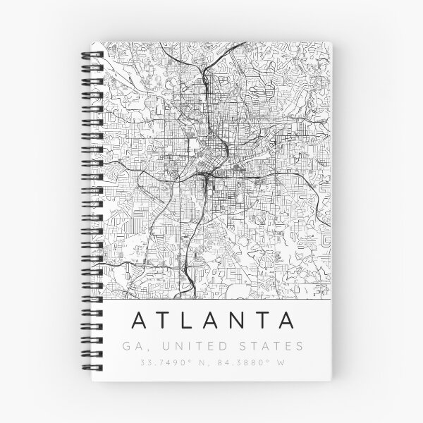 Item preview, Atlanta map minimalist in black and white designed and sold by DesireeVDA.