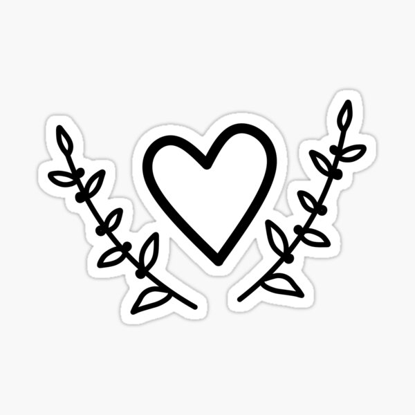 Hand drawn heart Sticker