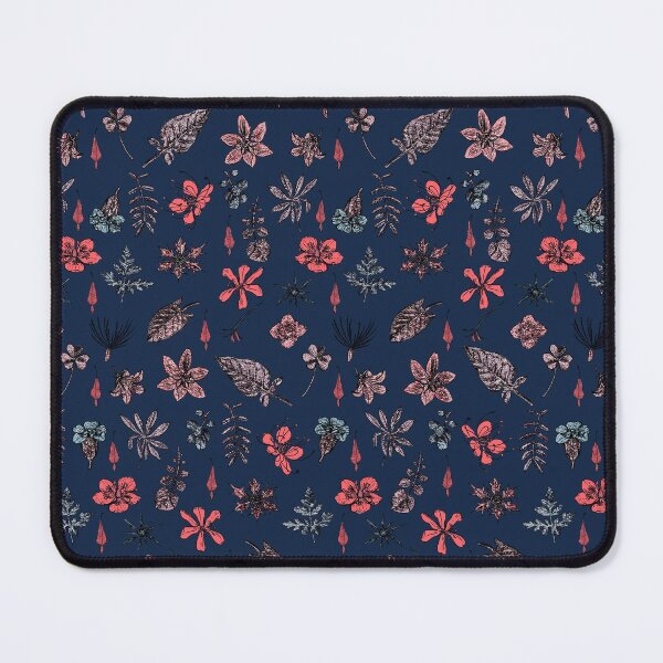 Item preview, Navy blue red wildflowers pattern designed and sold by Isabelle-T.