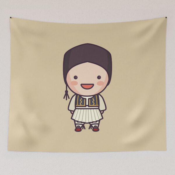 Item preview, Greek Traditional Costume (Rumeli Fustanella) - Animated Boy designed and sold by Klotho-Fashion.