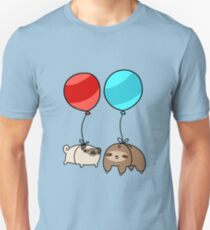 Balloon Sloth and Pug Unisex T-Shirt