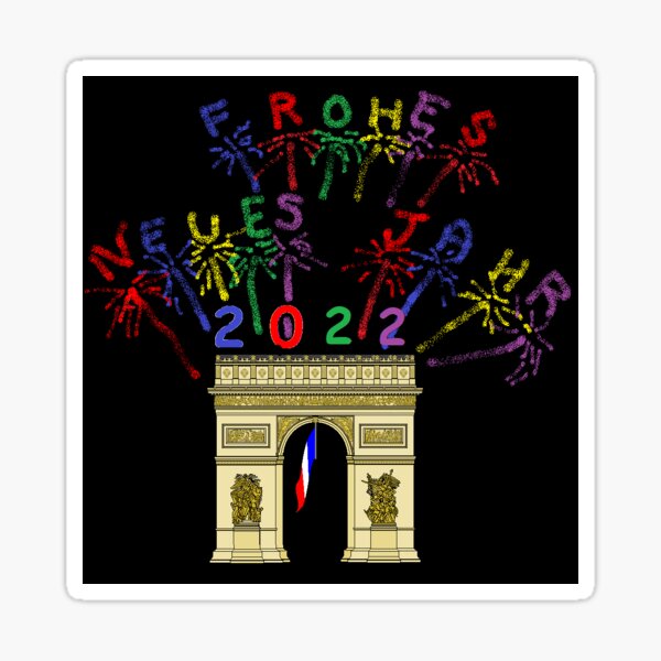 Greeting card 2022 German Sticker