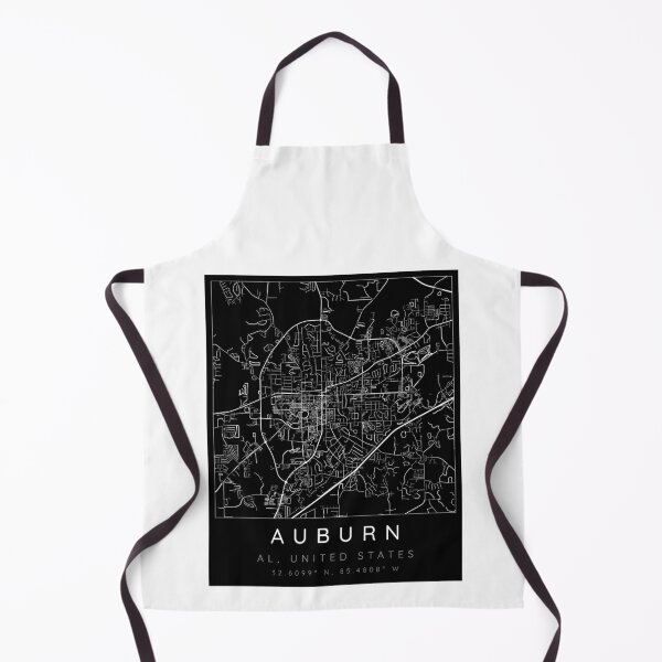 Item preview, Auburn map minimalist in black and white designed and sold by DesireeVDA.