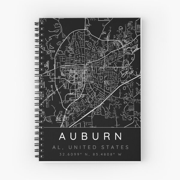 Item preview, Auburn map minimalist in black and white designed and sold by DesireeVDA.
