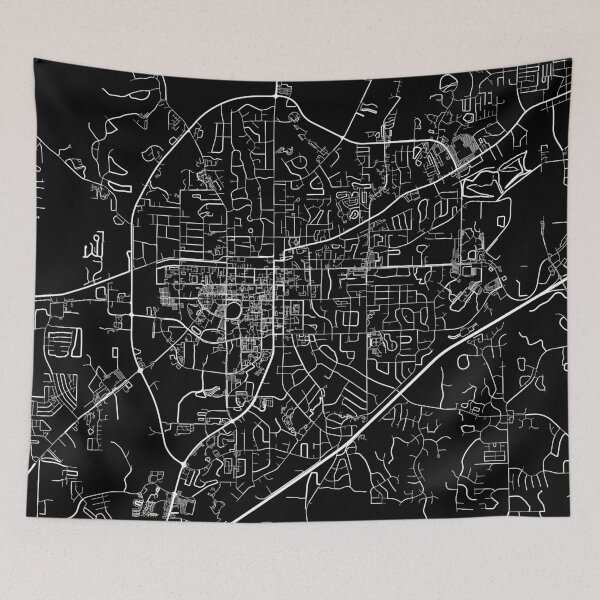 Item preview, Auburn map minimalist in black and white designed and sold by DesireeVDA.