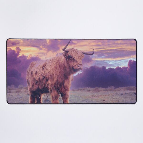 Item preview, cute Scottish Highland cattle, purple cow designed and sold by Mauswohn.