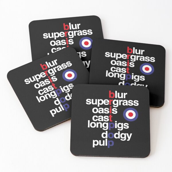 Artikelvorschau, Britpop-Bands entworfen und verkauft von Russell Purdy.