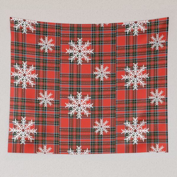 Item preview, Christmas plaid snowflake Yellow Red 2.0 designed and sold by kyds.