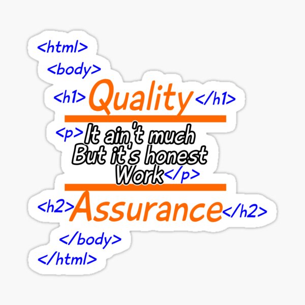 "Quality assurance " Sticker for Sale by riccoerichezza Redbubble