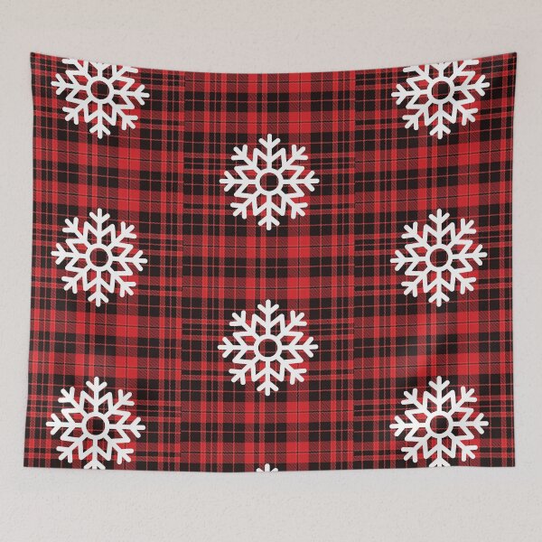 Item preview, Christmas plaid snowflake Yellow Red 2.1 designed and sold by kyds.