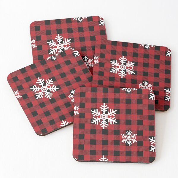 Item preview, Christmas plaid snowflake Yellow Red 2.2 designed and sold by kyds.