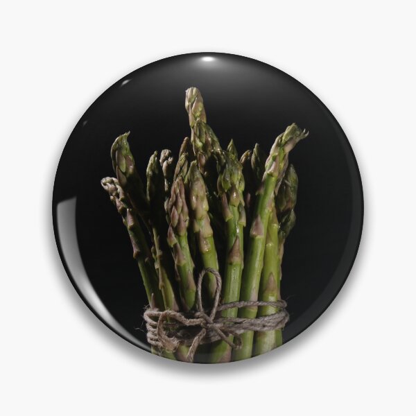 Item preview, Green asparagus bunch on golden plate aesthetic designed and sold by wineandwords.