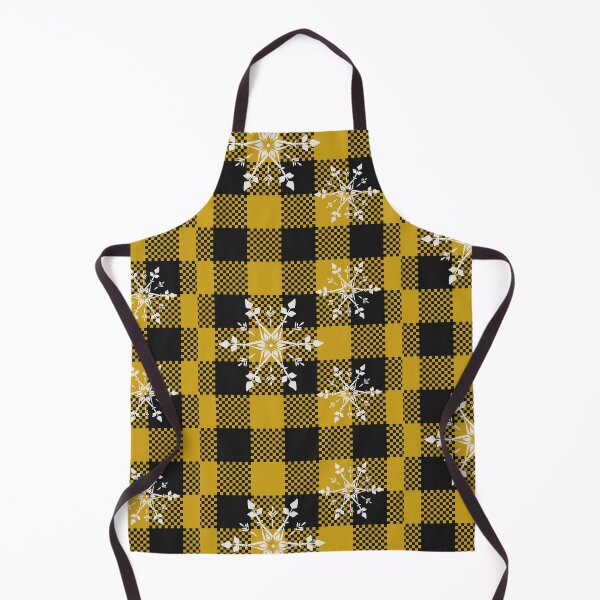 Item preview, Christmas plaid snowflake Yellow Black 2.0 designed and sold by kyds.