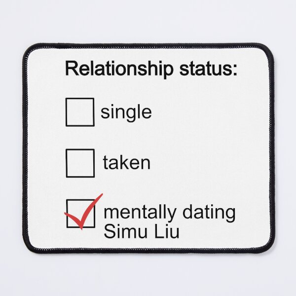 Item preview, Mentally dating Simu Liu designed and sold by FanArtCollages.
