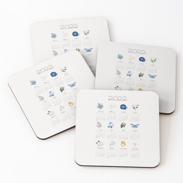 Item preview, 2022 Aesthetic Flowers Calendar  designed and sold by SerenaChoe.