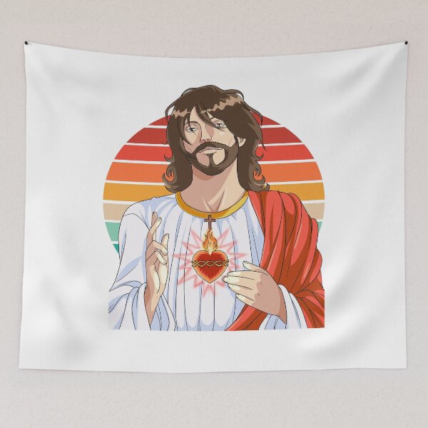 Item preview, Jesus Christ Christian God Religious Heart designed and sold by Nosek1ng.
