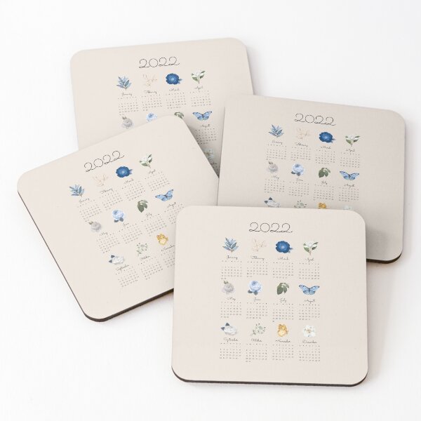 Item preview, 2022 Aesthetic Flowers Calendar  designed and sold by SerenaChoe.