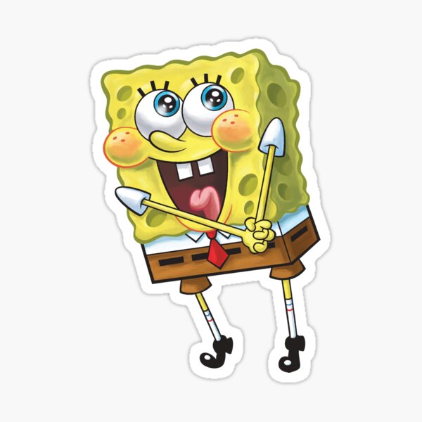 Spongebob human face Meme Sticker Magnet for Sale by desigbyZEE