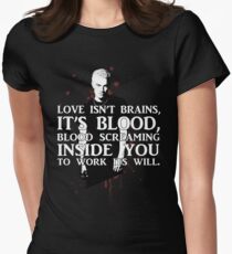 BLOOD; SPIKE (WITH TEXT) Women's Fitted T-Shirt