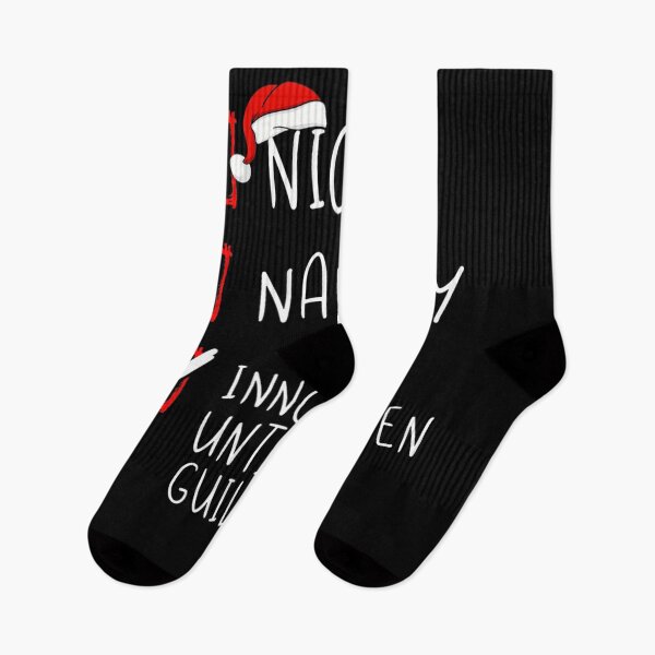 Item preview, Nice Naughty Innocent Until Proven Guilty Christmas List designed and sold by BrooksRoth.
