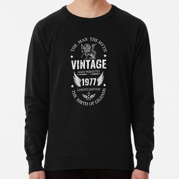 Made in 1977 Sweatshirt Born in 1977 Aged to Perfection Birthday Sweatshirt