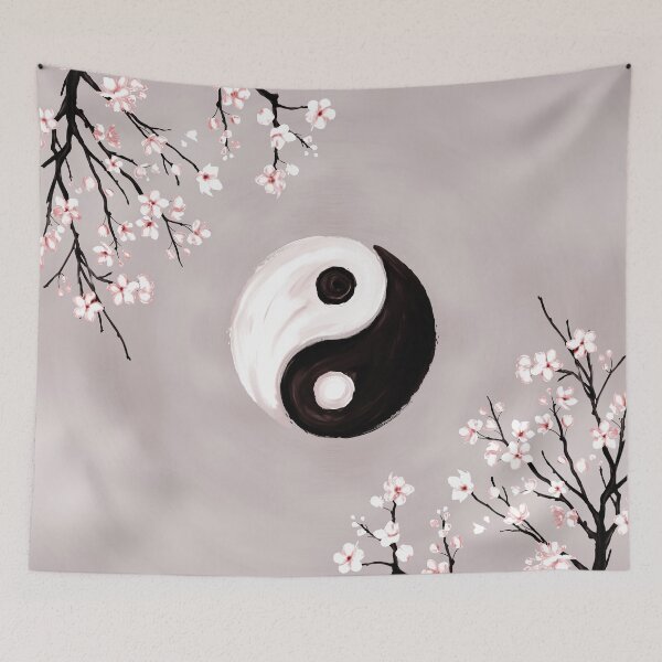 Item preview, Yin Yang and Sakura Blossom designed and sold by k9printart.