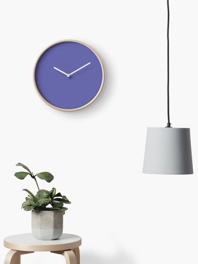 Thumbnail 1 of 4, Clock, Pantone color of the year 2022 Very Peri designed and sold by creativinchi.